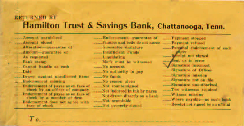 Hamilton National Bank 4-31-1931